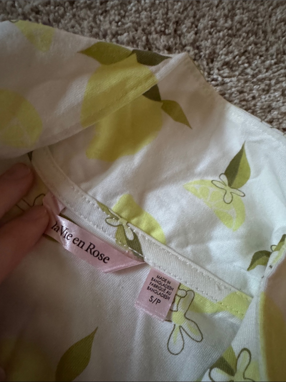 🍋 Lemon Flower Print Short Pajama Set 🍋 - Picture 8 of 11